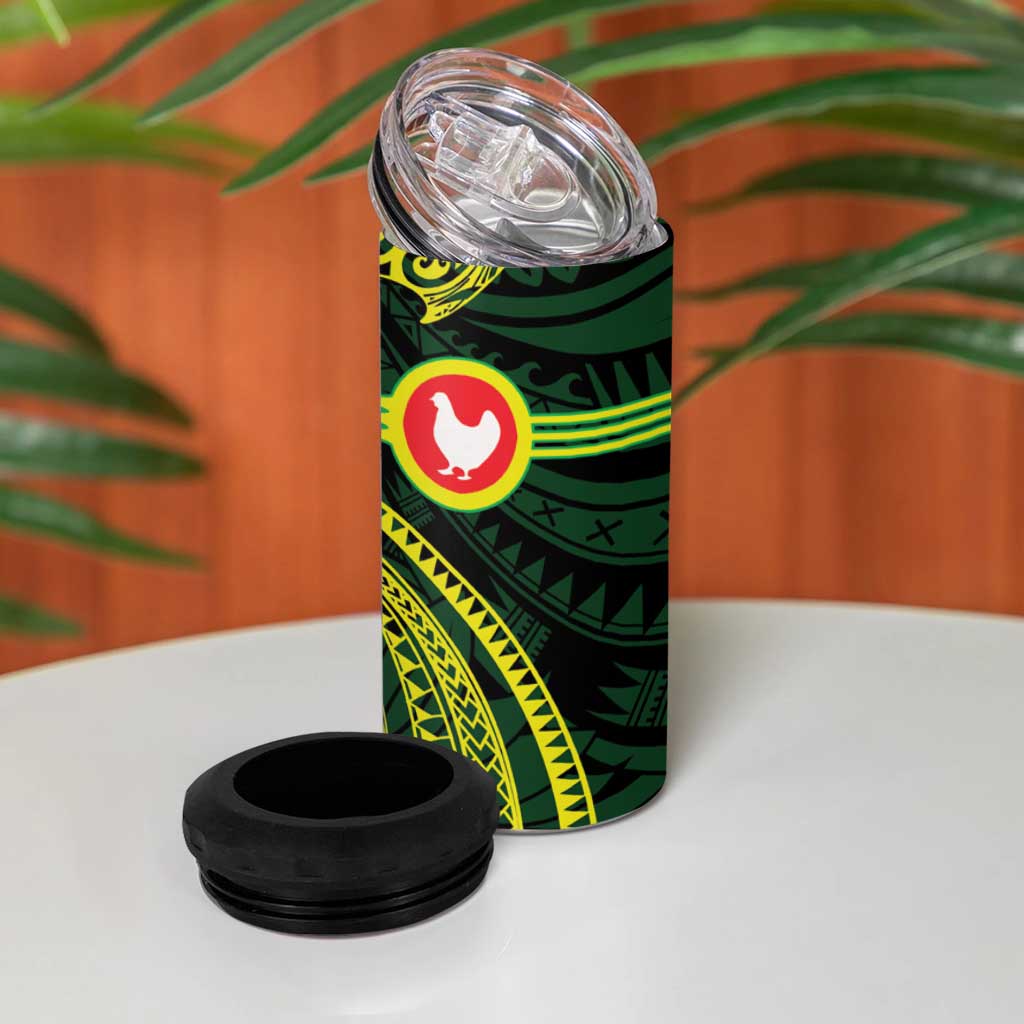 American Samoa Manua Cession Day Personalized 4 in 1 Can Cooler Tumbler Polynesian Wave Style LT9 - Polynesian Pride
