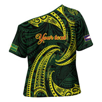 American Samoa Manua Cession Day Personalized Cross Shoulder Shirt Polynesian Wave Style LT9 - Polynesian Pride