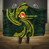American Samoa Manua Cession Day Personalized Hooded Blanket Polynesian Wave Style LT9 - Polynesian Pride