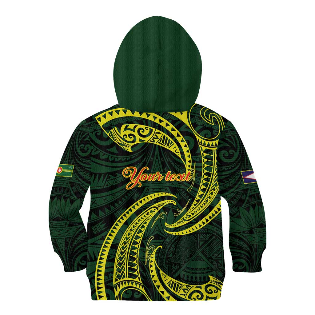 American Samoa Manua Cession Day Personalized Kid Hoodie Polynesian Wave Style LT9 - Polynesian Pride
