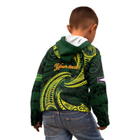 American Samoa Manua Cession Day Personalized Kid Hoodie Polynesian Wave Style LT9 - Polynesian Pride