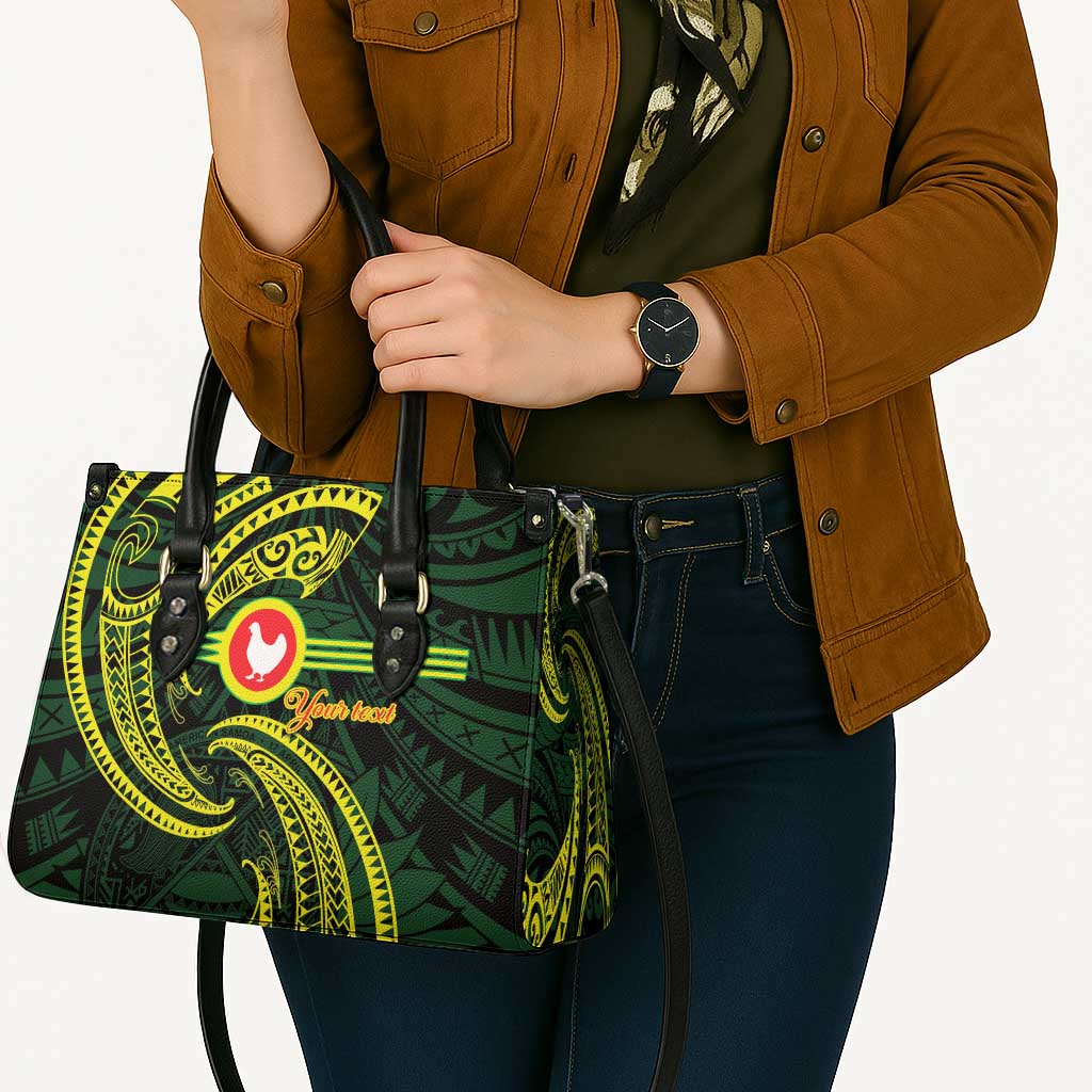 American Samoa Manua Cession Day Personalized Leather Bag Polynesian Wave Style LT9 - Polynesian Pride