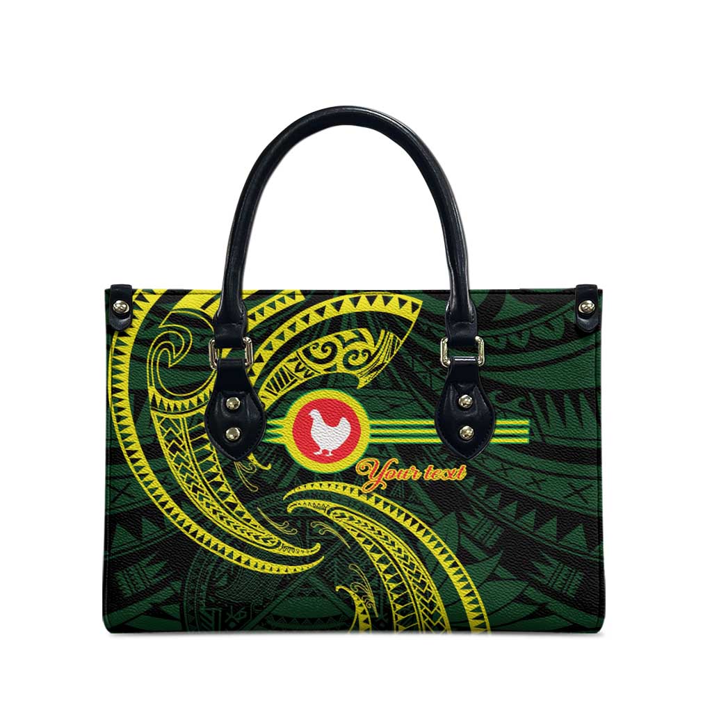 American Samoa Manua Cession Day Personalized Leather Bag Polynesian Wave Style LT9 - Polynesian Pride