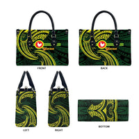 American Samoa Manua Cession Day Personalized Leather Bag Polynesian Wave Style LT9 - Polynesian Pride