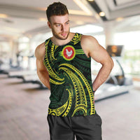 American Samoa Manua Cession Day Personalized Men Tank Top Polynesian Wave Style LT9 Green - Polynesian Pride