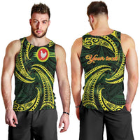 American Samoa Manua Cession Day Personalized Men Tank Top Polynesian Wave Style LT9 - Polynesian Pride