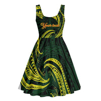 American Samoa Manua Cession Day Personalized Midi Dress Polynesian Wave Style LT9 - Polynesian Pride