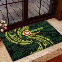 American Samoa Manua Cession Day Personalized Rubber Doormat Polynesian Wave Style LT9 - Polynesian Pride