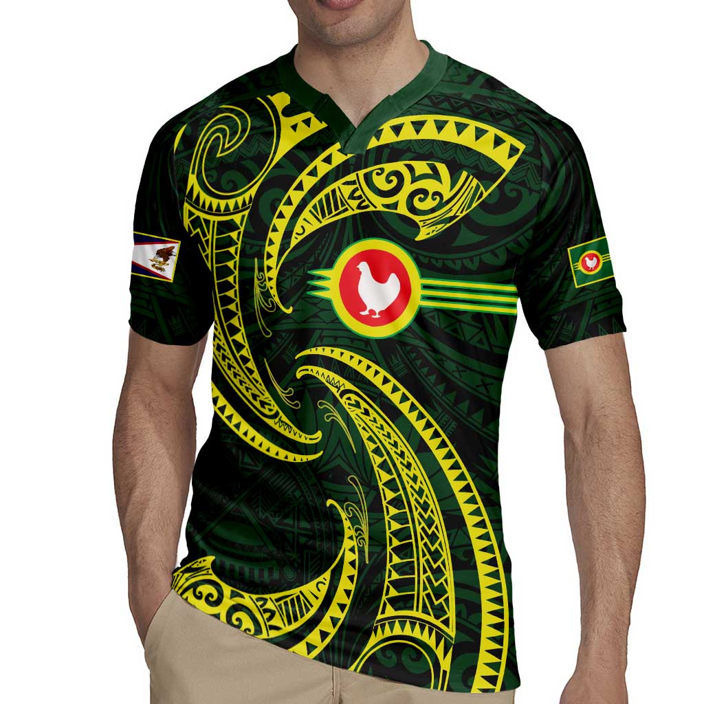 American Samoa Manua Cession Day Personalized Rugby Jersey Polynesian Wave Style LT9 - Polynesian Pride