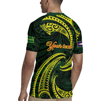 American Samoa Manua Cession Day Personalized Rugby Jersey Polynesian Wave Style LT9 - Polynesian Pride