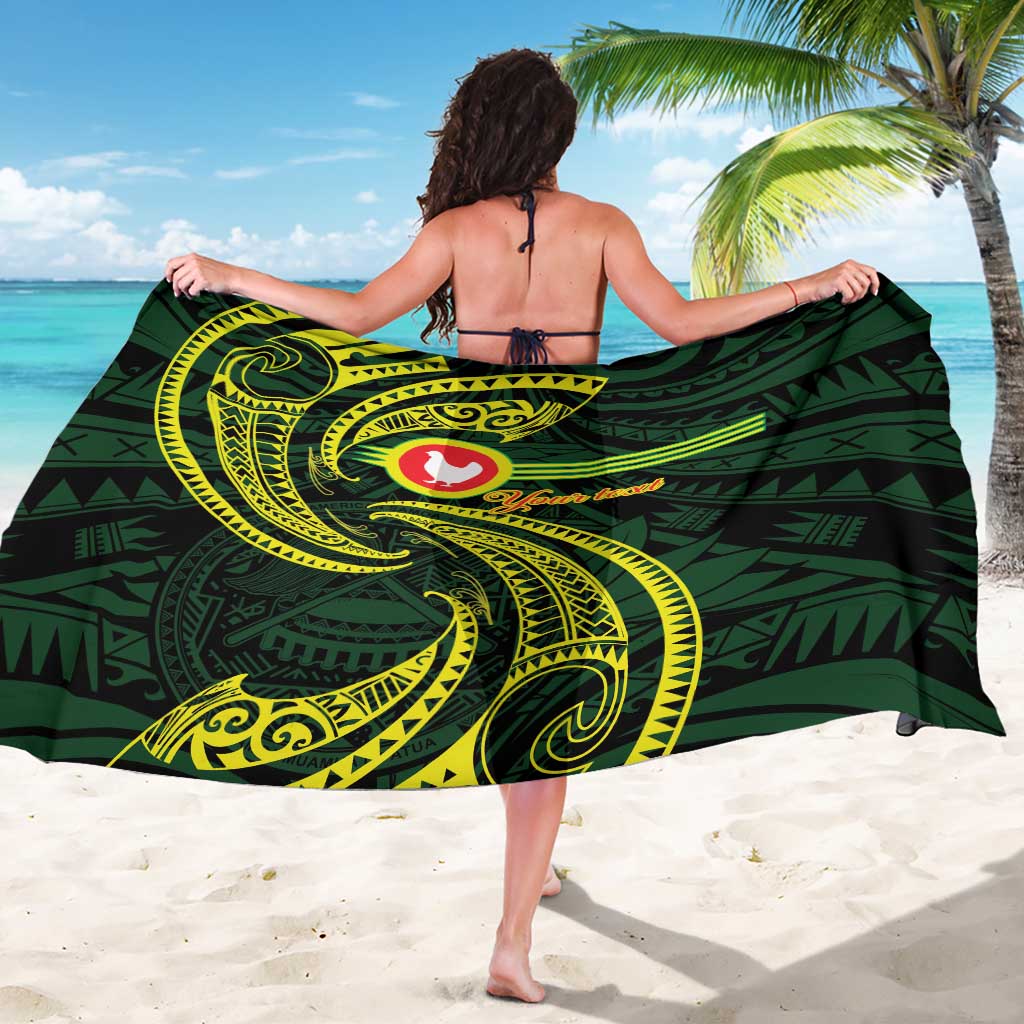 American Samoa Manua Cession Day Personalized Sarong Polynesian Wave Style LT9 - Polynesian Pride