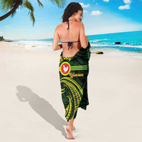 American Samoa Manua Cession Day Personalized Sarong Polynesian Wave Style LT9 - Polynesian Pride