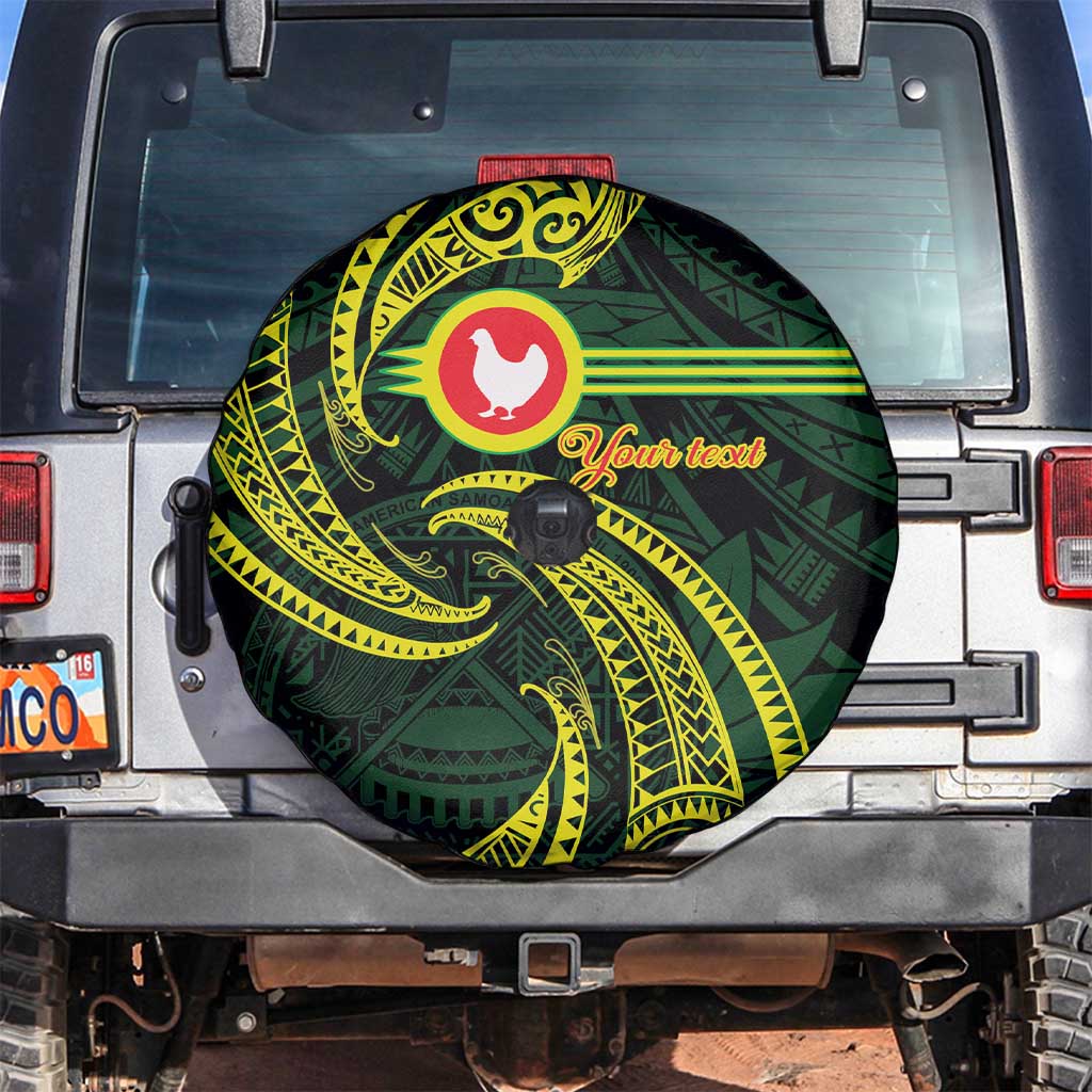 American Samoa Manua Cession Day Personalized Spare Tire Cover Polynesian Wave Style LT9 Green - Polynesian Pride