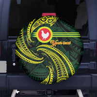 American Samoa Manua Cession Day Personalized Spare Tire Cover Polynesian Wave Style LT9 No hole Green - Polynesian Pride