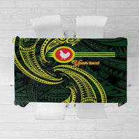 American Samoa Manua Cession Day Personalized Tablecloth Polynesian Wave Style LT9 Green - Polynesian Pride