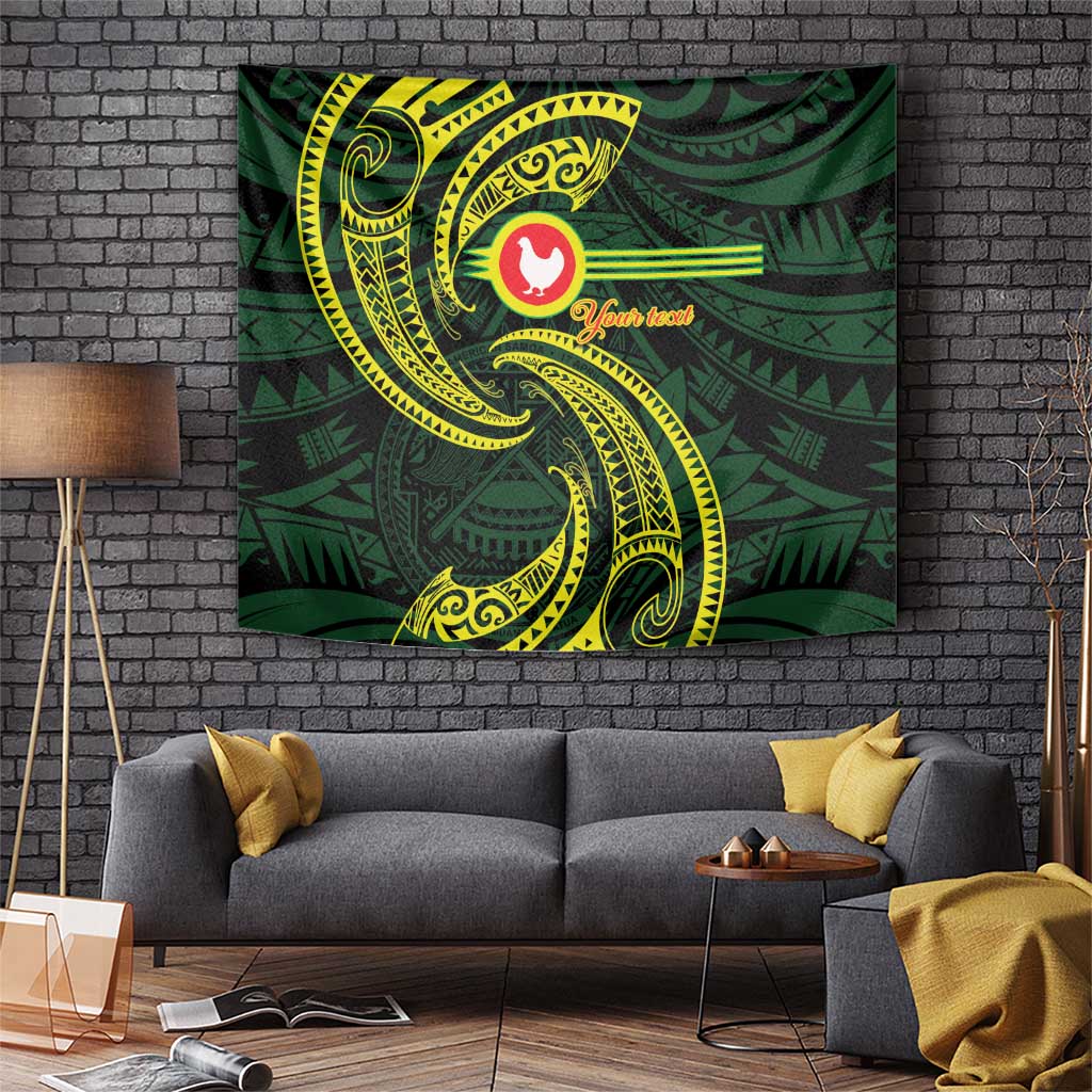 American Samoa Manua Cession Day Personalized Tapestry Polynesian Wave Style LT9 Green - Polynesian Pride