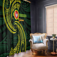 American Samoa Manua Cession Day Personalized Window Curtain Polynesian Wave Style LT9 - Polynesian Pride
