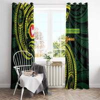 American Samoa Manua Cession Day Personalized Window Curtain Polynesian Wave Style LT9 - Polynesian Pride