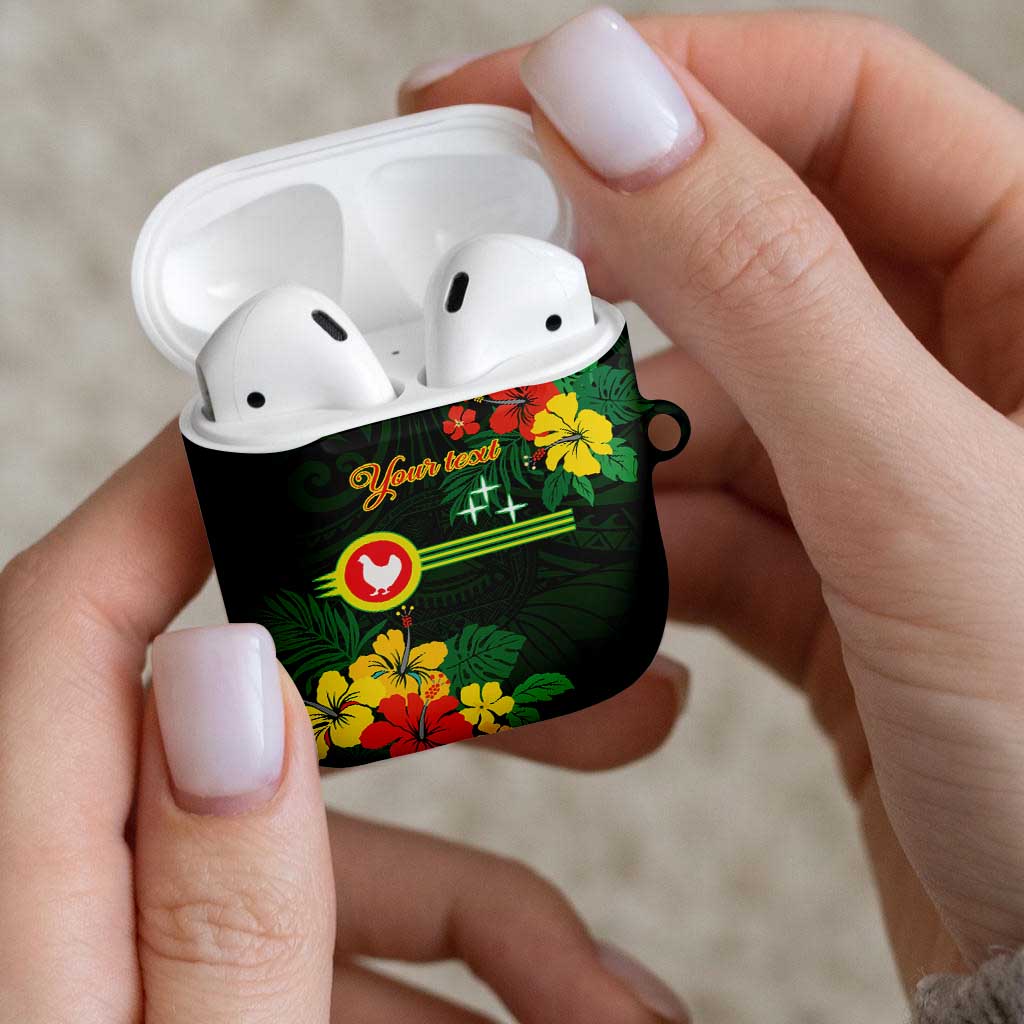 American Samoa Manu'atele Personalized AirPods Case Manua Island Hibiscus Flowers LT9 - Polynesian Pride