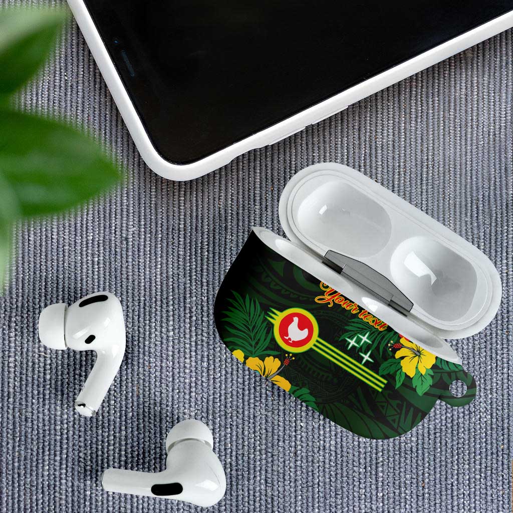 American Samoa Manu'atele Personalized AirPods Case Manua Island Hibiscus Flowers LT9 - Polynesian Pride
