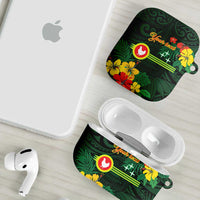 American Samoa Manu'atele Personalized AirPods Case Manua Island Hibiscus Flowers LT9 - Polynesian Pride