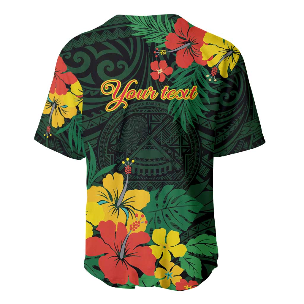 American Samoa Manu'atele Personalized Baseball Jersey Manua Island Hibiscus Flowers LT9 - Polynesian Pride