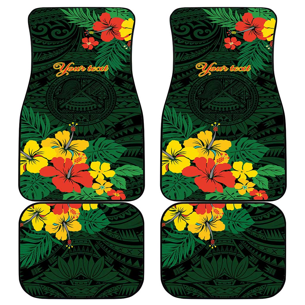 American Samoa Manu'atele Personalized Car Mats Manua Island Hibiscus Flowers LT9 - Polynesian Pride