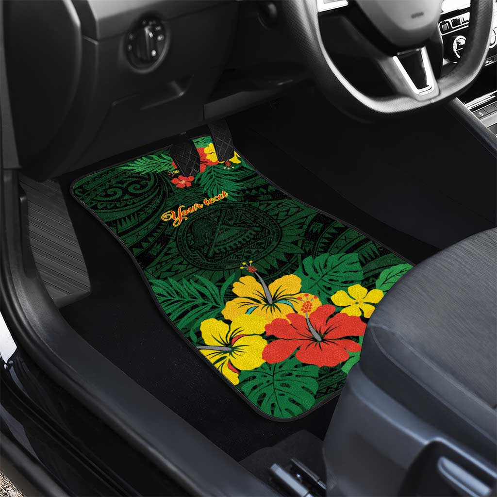 American Samoa Manu'atele Personalized Car Mats Manua Island Hibiscus Flowers LT9 - Polynesian Pride