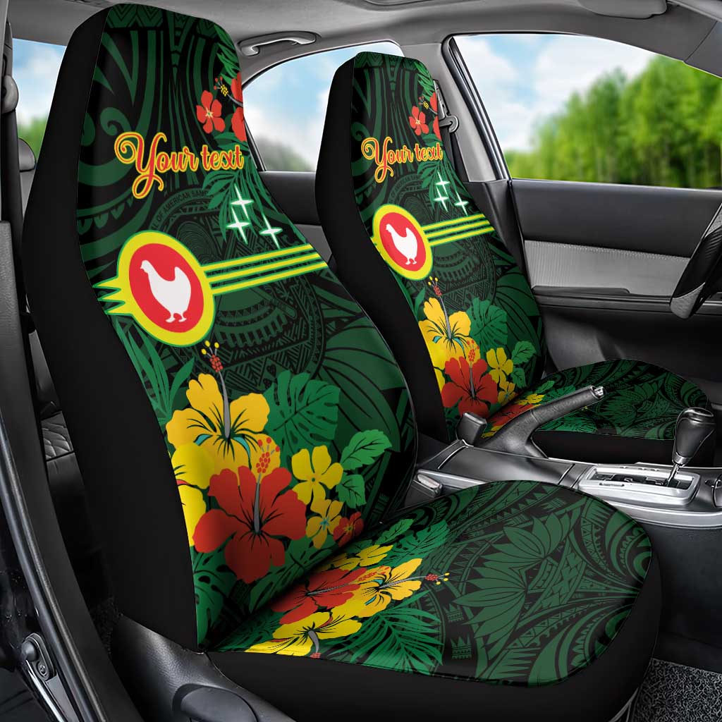 American Samoa Manu'atele Personalized Car Seat Cover Manua Island Hibiscus Flowers LT9 - Polynesian Pride