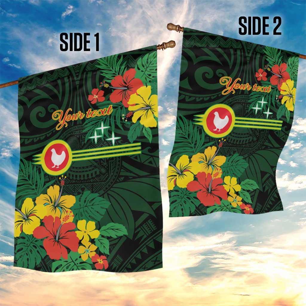 American Samoa Manu'atele Personalized Garden Flag Manua Island Hibiscus Flowers LT9 - Polynesian Pride