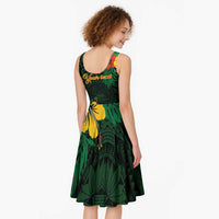 American Samoa Manu'atele Personalized Midi Dress Manua Island Hibiscus Flowers LT9 - Polynesian Pride