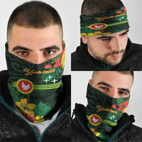 American Samoa Manu'atele Personalized Neck Gaiter Manua Island Hibiscus Flowers LT9 - Polynesian Pride