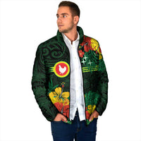 American Samoa Manu'atele Personalized Padded Jacket Manua Island Hibiscus Flowers LT9 - Polynesian Pride
