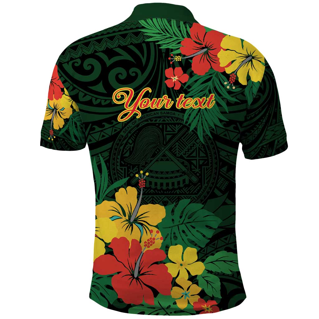 American Samoa Manu'atele Personalized Polo Shirt Manua Island Hibiscus Flowers LT9 - Polynesian Pride