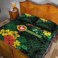 American Samoa Manu'atele Personalized Quilt Bed Set Manua Island Hibiscus Flowers LT9 - Polynesian Pride