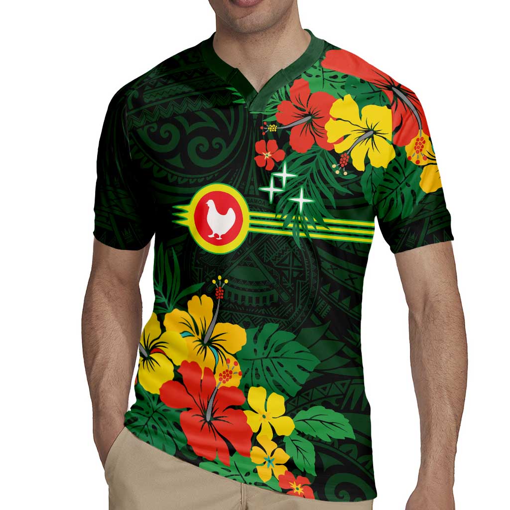 American Samoa Manu'atele Personalized Rugby Jersey Manua Island Hibiscus Flowers LT9 - Polynesian Pride