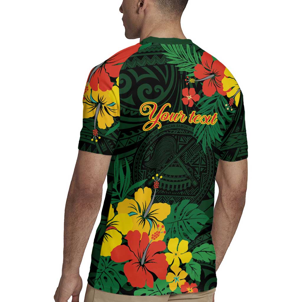 American Samoa Manu'atele Personalized Rugby Jersey Manua Island Hibiscus Flowers LT9 - Polynesian Pride