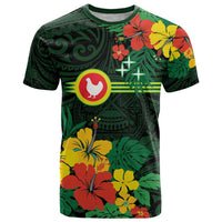 American Samoa Manu'atele Personalized T Shirt Manua Island Hibiscus Flowers LT9 Green - Polynesian Pride