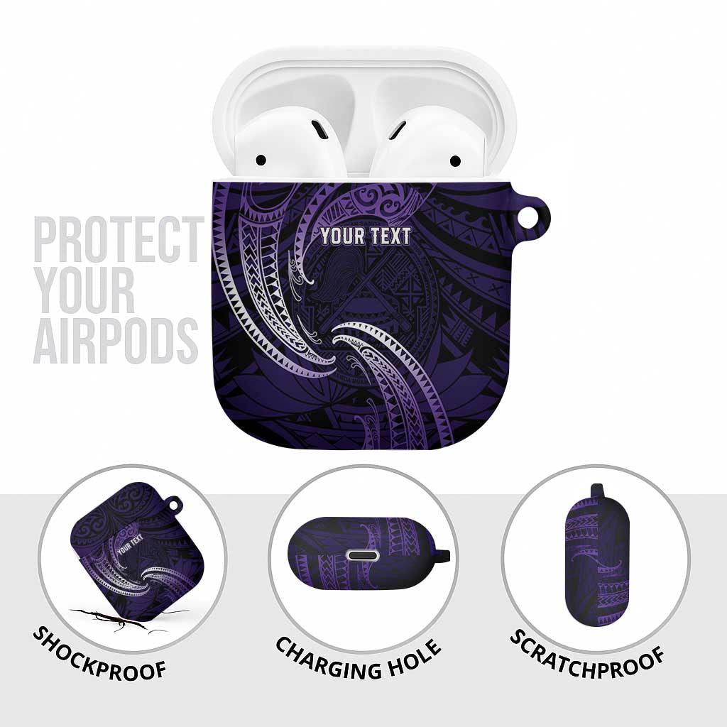 Manua Segaula American Samoa High School Personalized AirPods Case Polynesian Wave Style LT9 - Polynesian Pride