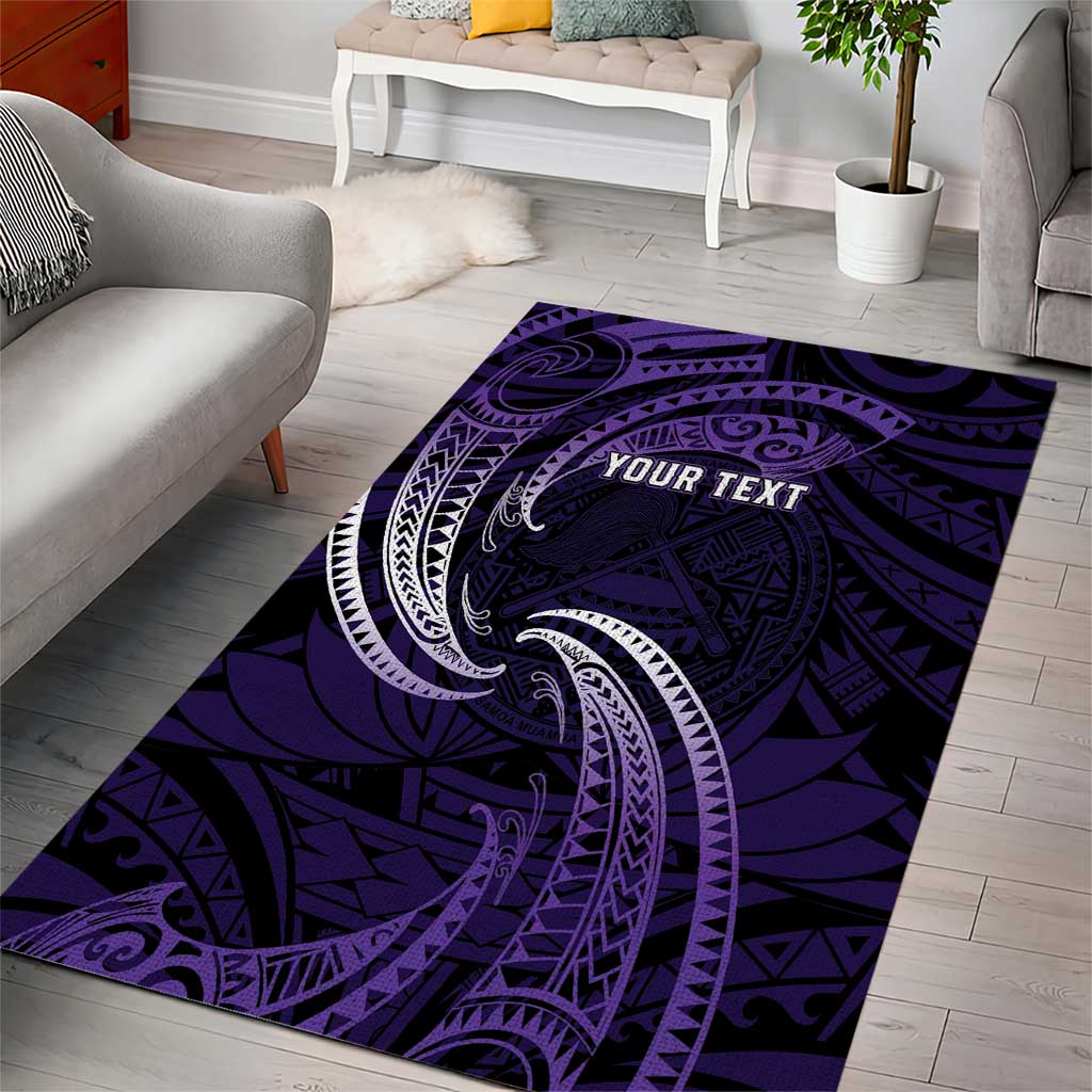 Manua Segaula American Samoa High School Personalized Area Rug Polynesian Wave Style LT9 - Polynesian Pride