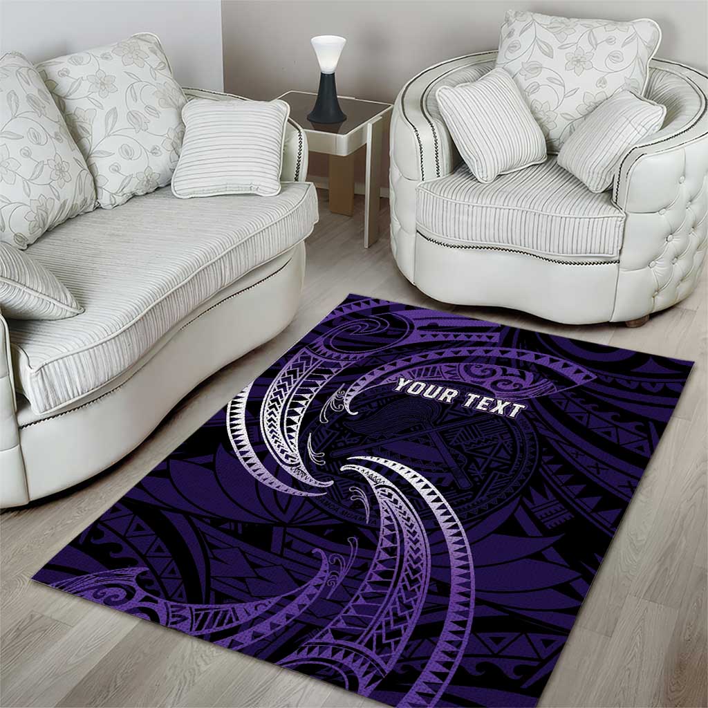Manua Segaula American Samoa High School Personalized Area Rug Polynesian Wave Style LT9 - Polynesian Pride