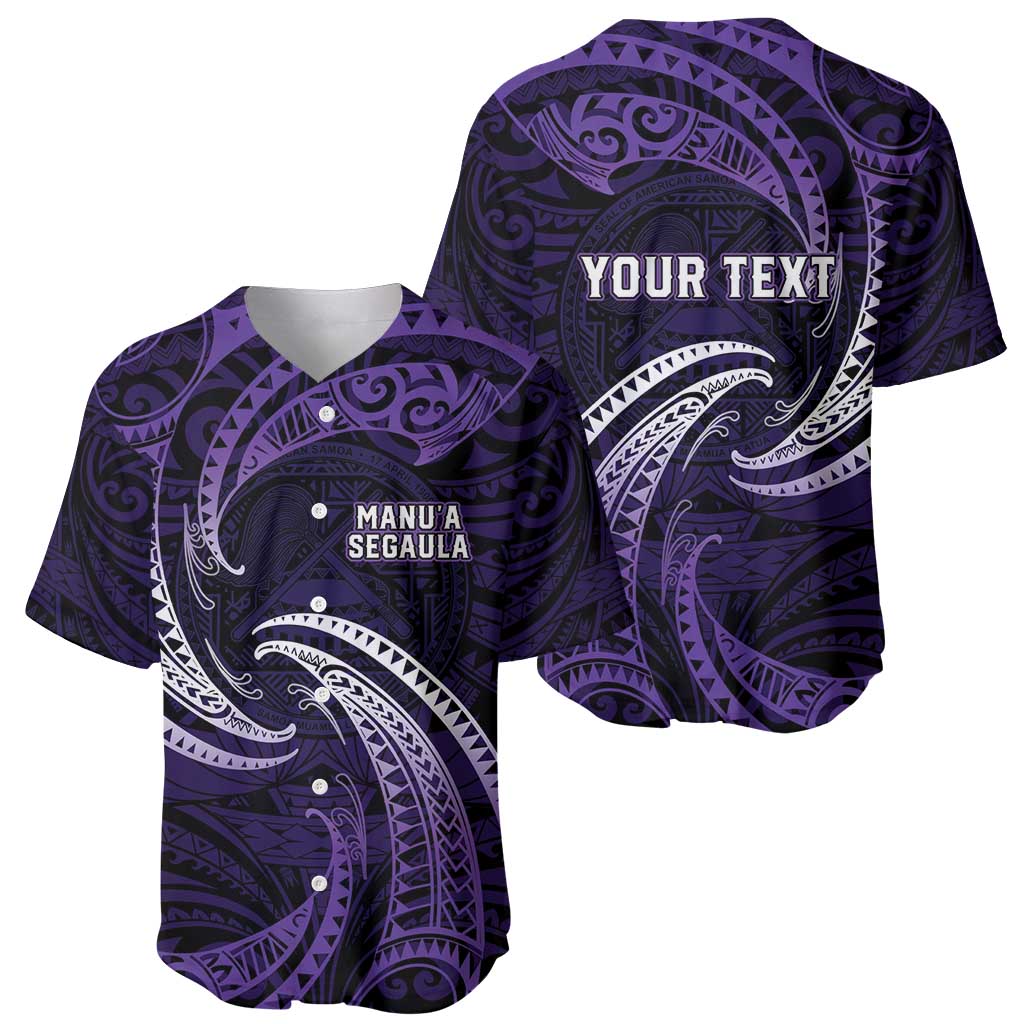 Manua Segaula American Samoa High School Personalized Baseball Jersey Polynesian Wave Style LT9 - Polynesian Pride