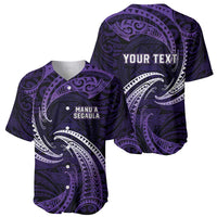 Manua Segaula American Samoa High School Personalized Baseball Jersey Polynesian Wave Style LT9 - Polynesian Pride
