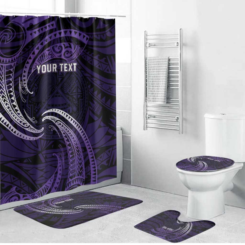 Manua Segaula American Samoa High School Personalized Bathroom Set Polynesian Wave Style LT9 Bathroom Set (4 pcs) Purple - Polynesian Pride