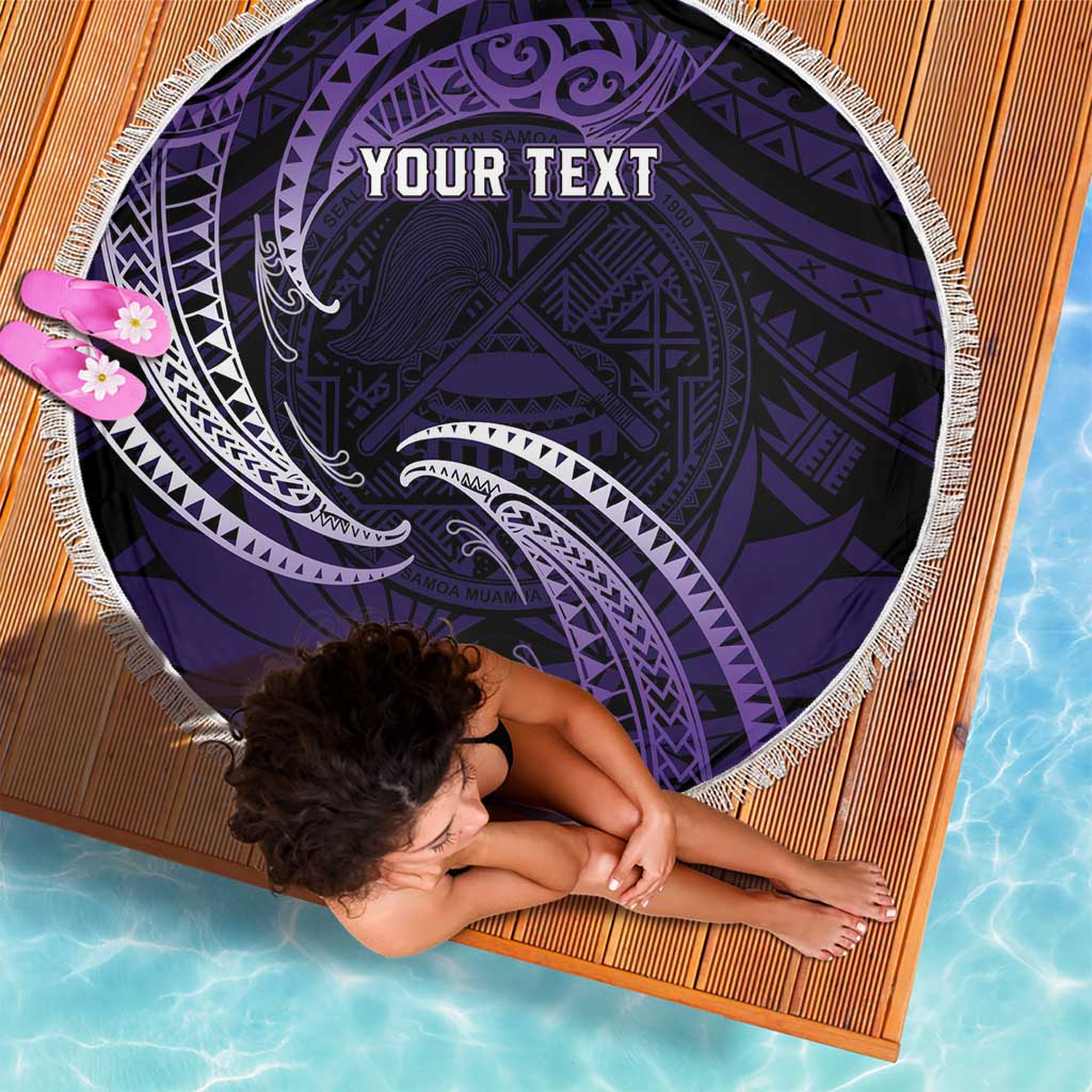 Manua Segaula American Samoa High School Personalized Beach Blanket Polynesian Wave Style LT9 - Polynesian Pride