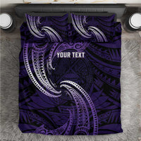 Manua Segaula American Samoa High School Personalized Bedding Set Polynesian Wave Style LT9 Purple - Polynesian Pride