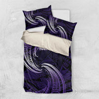 Manua Segaula American Samoa High School Personalized Bedding Set Polynesian Wave Style LT9 US Twin 172cm x 218cm Purple - Polynesian Pride