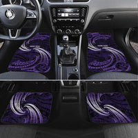 Manua Segaula American Samoa High School Personalized Car Mats Polynesian Wave Style LT9 Set 4pcs Purple - Polynesian Pride