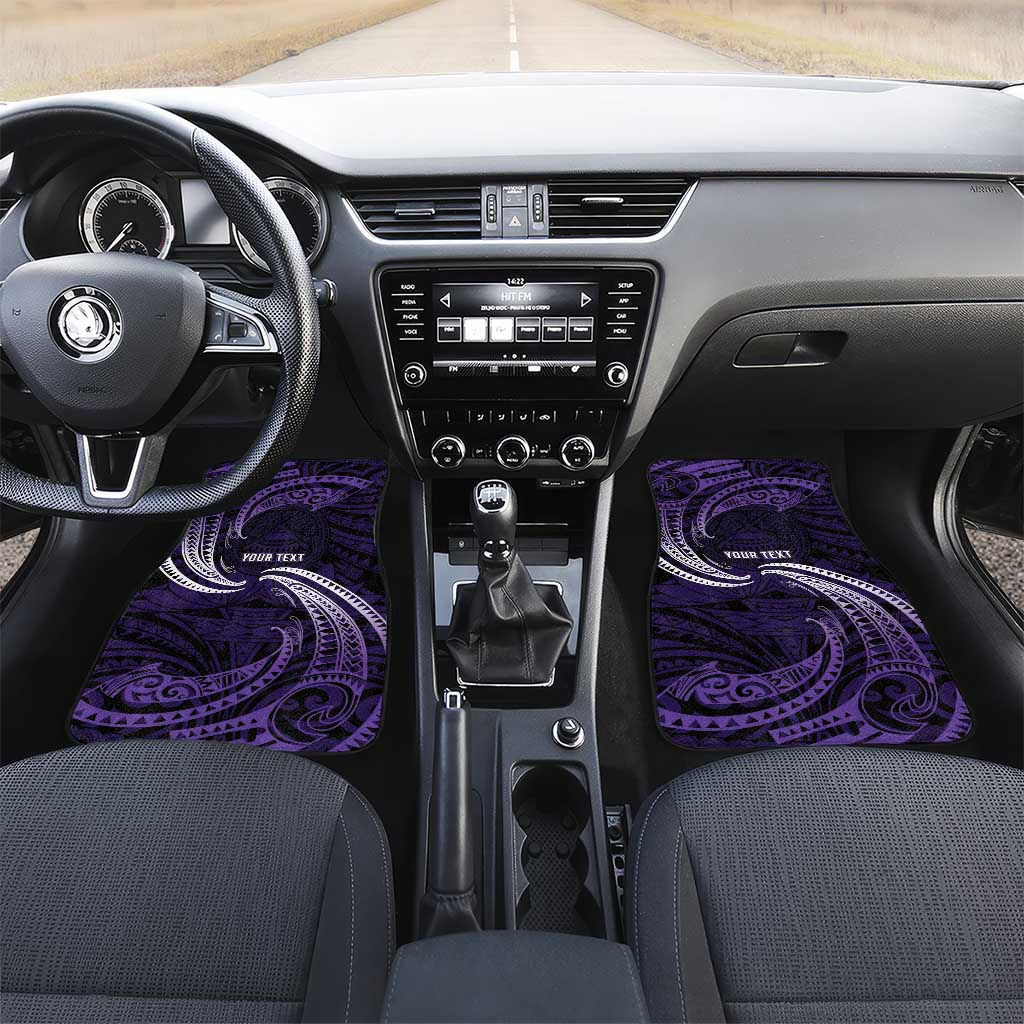 Manua Segaula American Samoa High School Personalized Car Mats Polynesian Wave Style LT9 Set 2pcs - Front Purple - Polynesian Pride