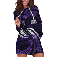Manua Segaula American Samoa High School Personalized Hoodie Dress Polynesian Wave Style LT9 Purple - Polynesian Pride